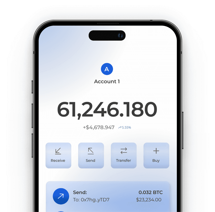 VerisPay wallet app on an iPhone